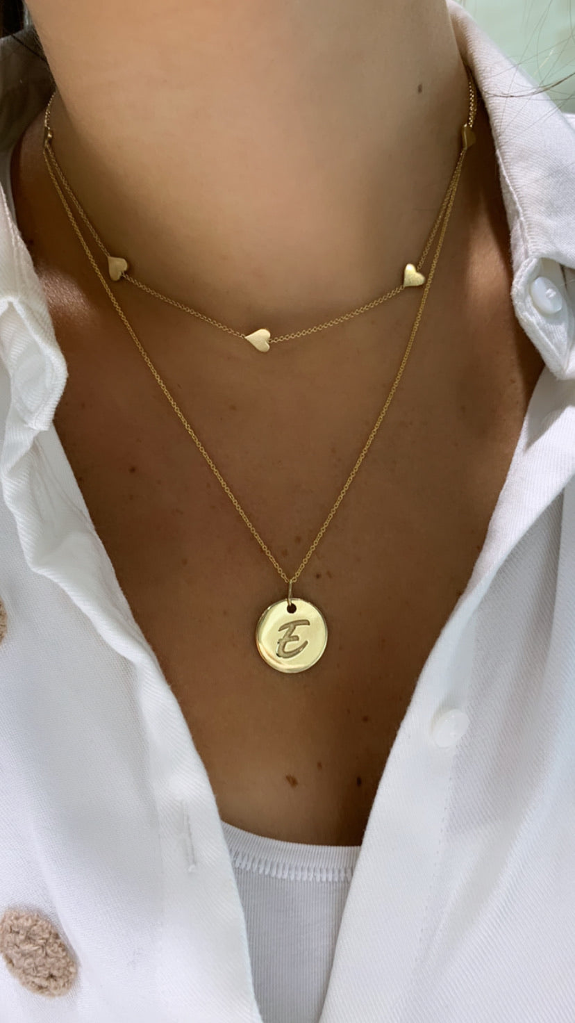 Initial Disc Necklace