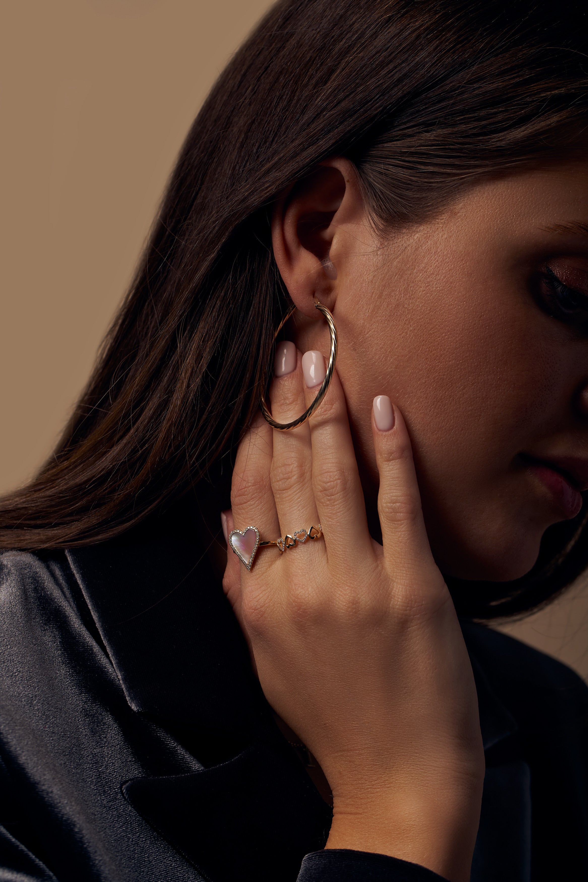 Diamond Ring of Hearts
