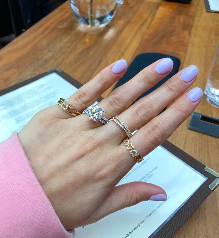 Diamond Ring of Hearts