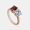 Bague Toi et Moi en rubis ovale