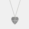 Collier à cœur cannelé en diamant