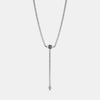 Collier lariat avec hamsa oeil maléfique en diamant