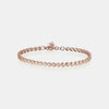 Bracelet en or massif en forme de coeur
