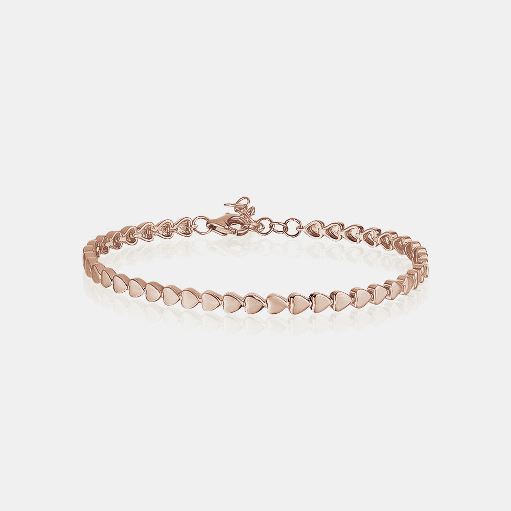 Solid Gold Heart Shape Bracelet