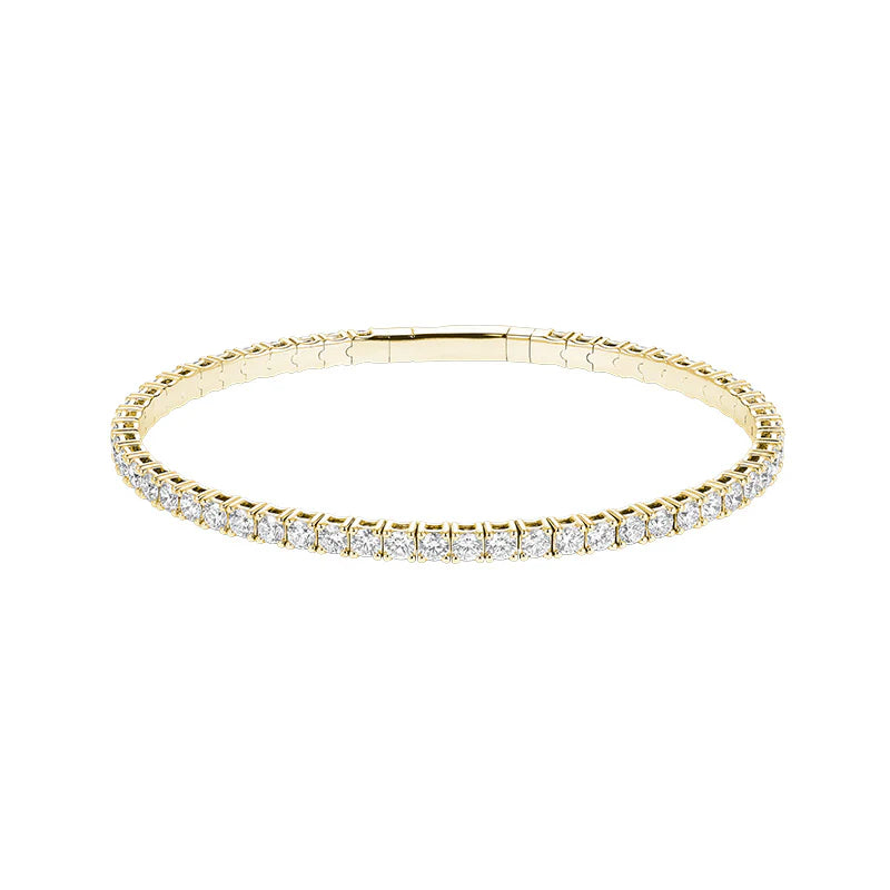 Lab Grown Full Flex Bangle - 14K Yellow Gold