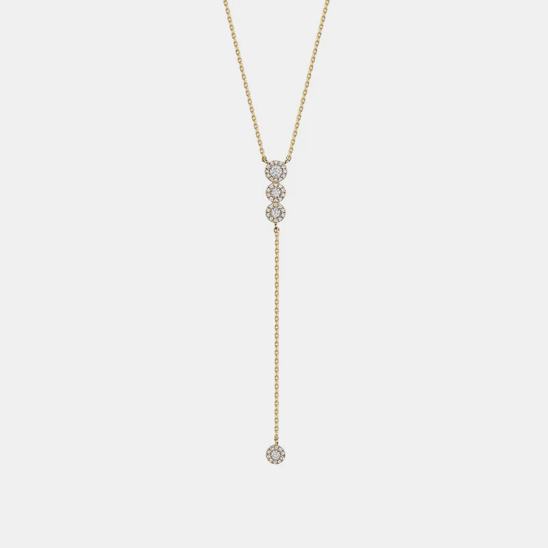 Graduated Diamond Lariat Necklace