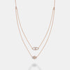 Collier double rangée d'yeux maléfiques Hamsa