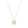 Collier étoile de David en diamant taillé