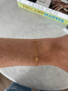  Bracelet à Initiale et Mini Patte