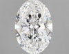 1.36ct Oval Lab Grown Diamond (Colour D, Clarity VS2, IGI Certified)