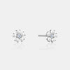 Clous d'oreilles diamant perle fleur