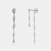 Clous d'oreilles en chaîne avec lunette en diamant