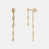 Clous d'oreilles en chaîne avec lunette en diamant