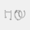 Boucles d'oreilles à double lobe de diamant