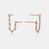 Boucle d'oreille en chaîne avec pendentifs en diamant