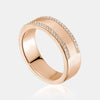 Bague à bordure de diamants