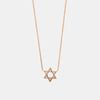 Collier étoile de David à demi diamant