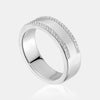 Bague à bordure de diamants
