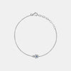Bracelet Hamsa en Diamants avec Saphir Bleu 