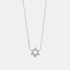 Collier étoile de David à demi diamant