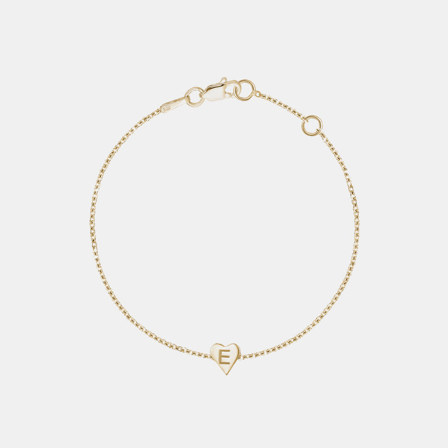 Mini-bracelet en forme de coeur avec gravure