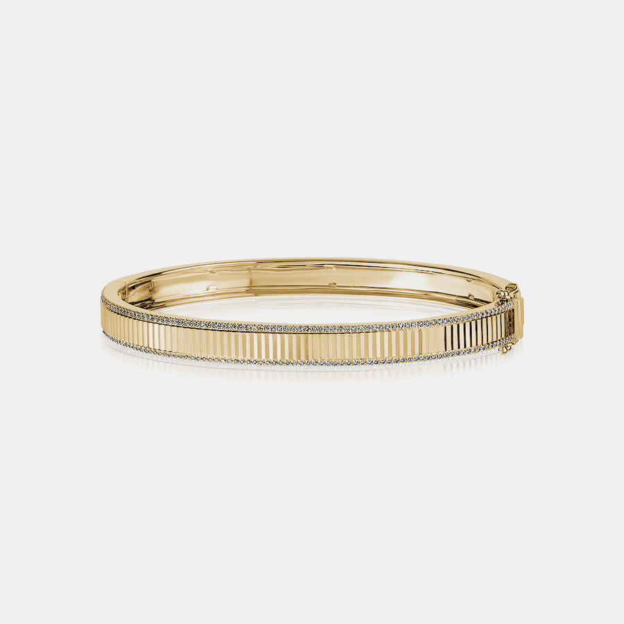 Bracelet en diamant cannelé