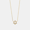 Collier étoile de David à demi diamant