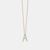 Collier à diamants à initiales droites