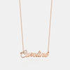 Collier avec nom orné de diamants
