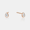 Boucles d'oreilles poires serties de diamants