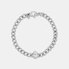 Bracelet avec diamant en forme de poire sertie d'un chaton