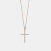 Collier croix classique à diamants