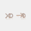 Clous d'oreilles XO en diamant