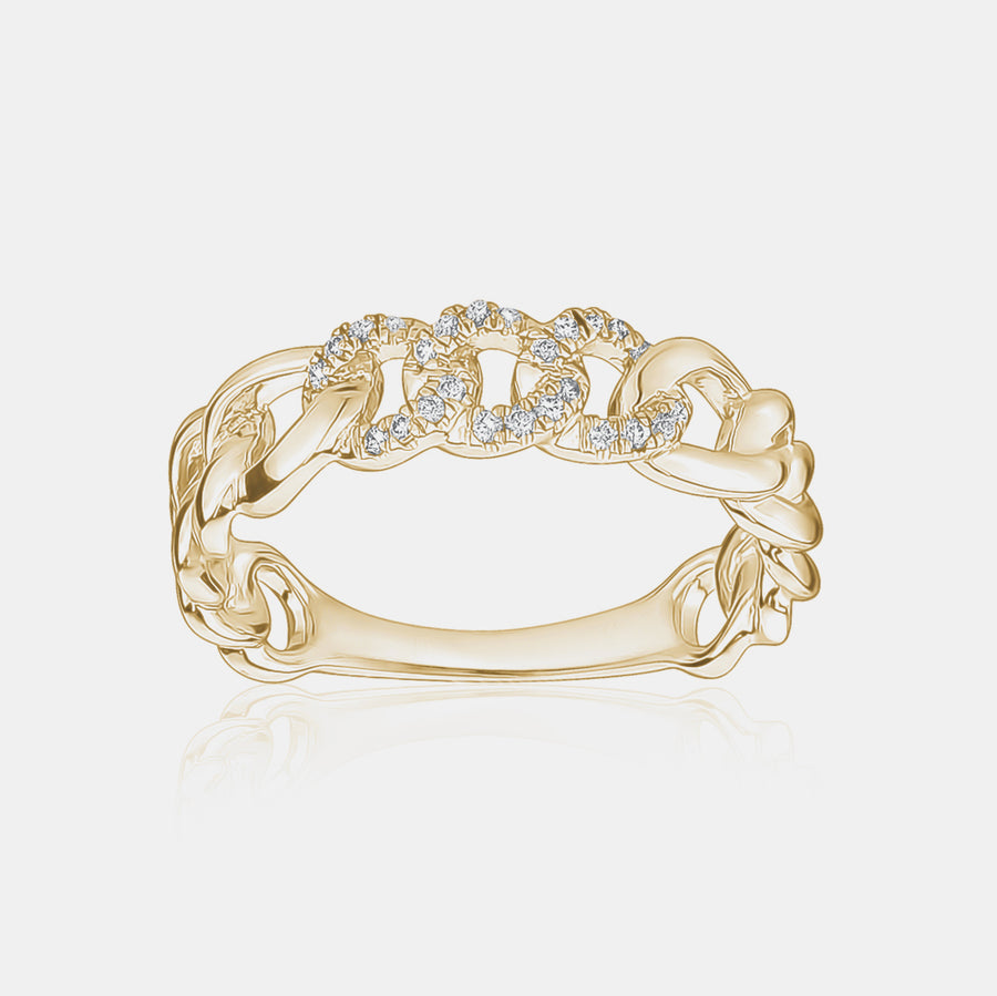Bague à maillons en diamant