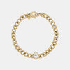 Bracelet avec diamant en forme de poire sertie d'un chaton