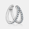 Manchette d'oreille à double rangée de diamants