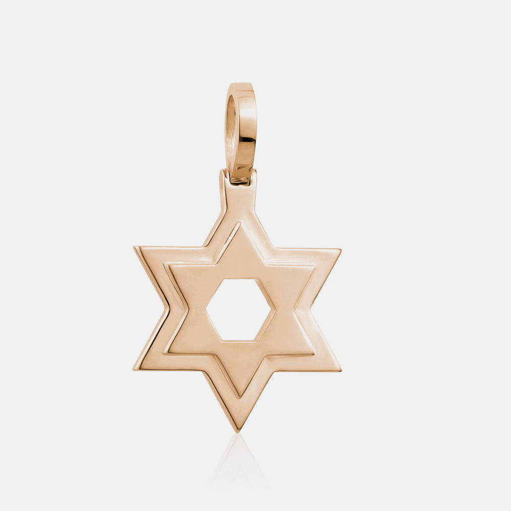 Gold Star of David Pendant