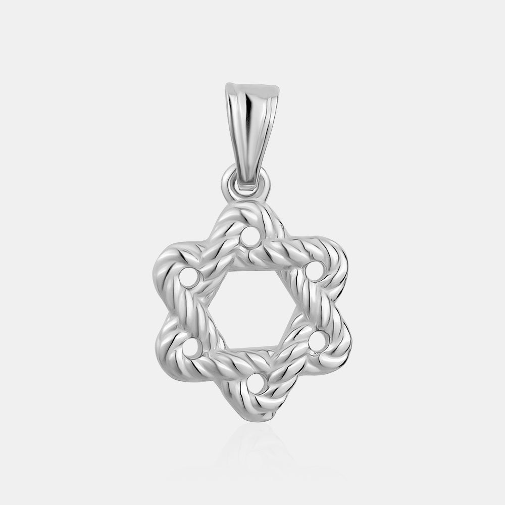 Mini Braided Star of David Charm