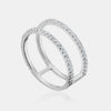 Bague à double rangée de diamants