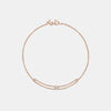  Bracelet à Baguette Unique en Diamant