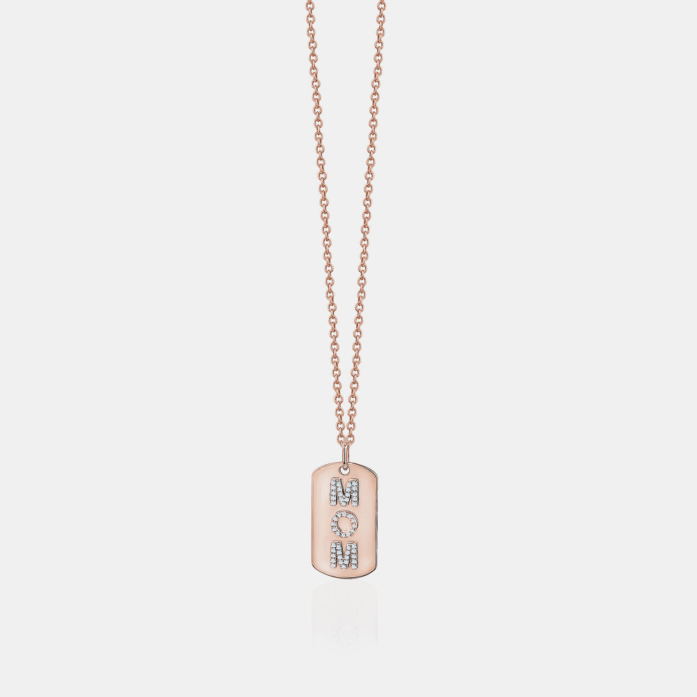 Mom Dog Tag Necklace