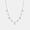 Collier en forme de goutte avec diamant et topaze blanche