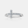 Bague croix diamantée