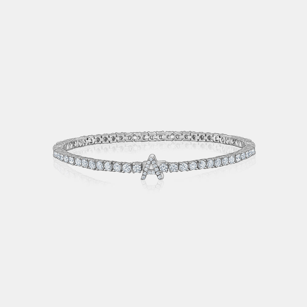 Diamond Initial Tennis Bracelet