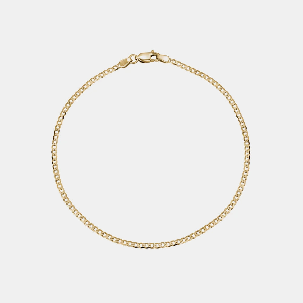 Flat Cuban Anklet