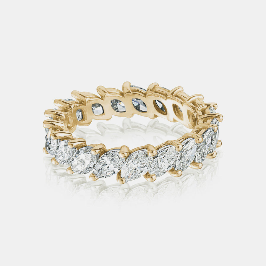 Bague éternel en diamant taillé en marquise