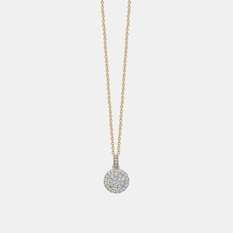 Collier Halo à Illusion de Diamants