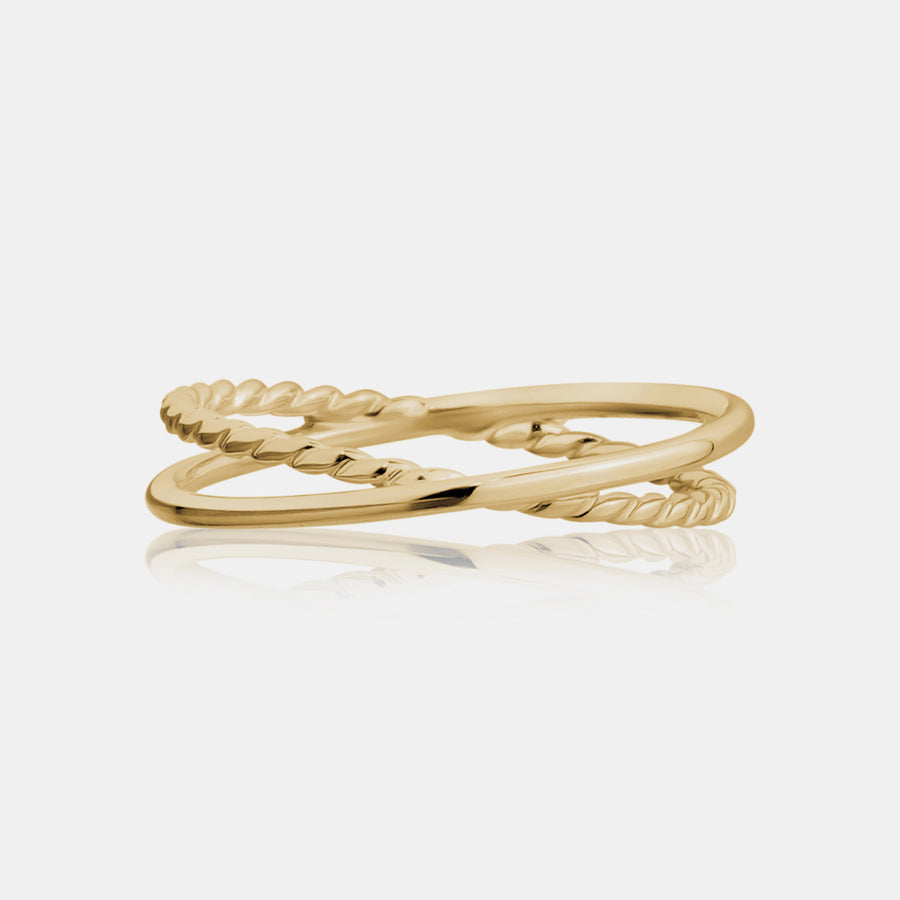 Bague torsadée en or
