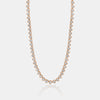 Collier de tennis avec diamants en forme de coeur sertis sur lunette à mi-chemin