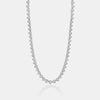 Collier de tennis avec diamants en forme de coeur sertis sur lunette à mi-chemin